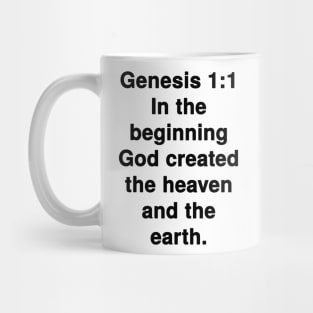 Genesis 1:1 King James Version Bible Verse Typography Mug